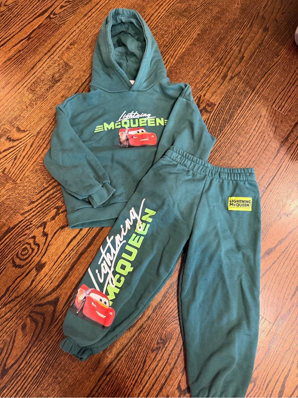 Zara Toddler Lightning McQueen Matching jogger set 5T
